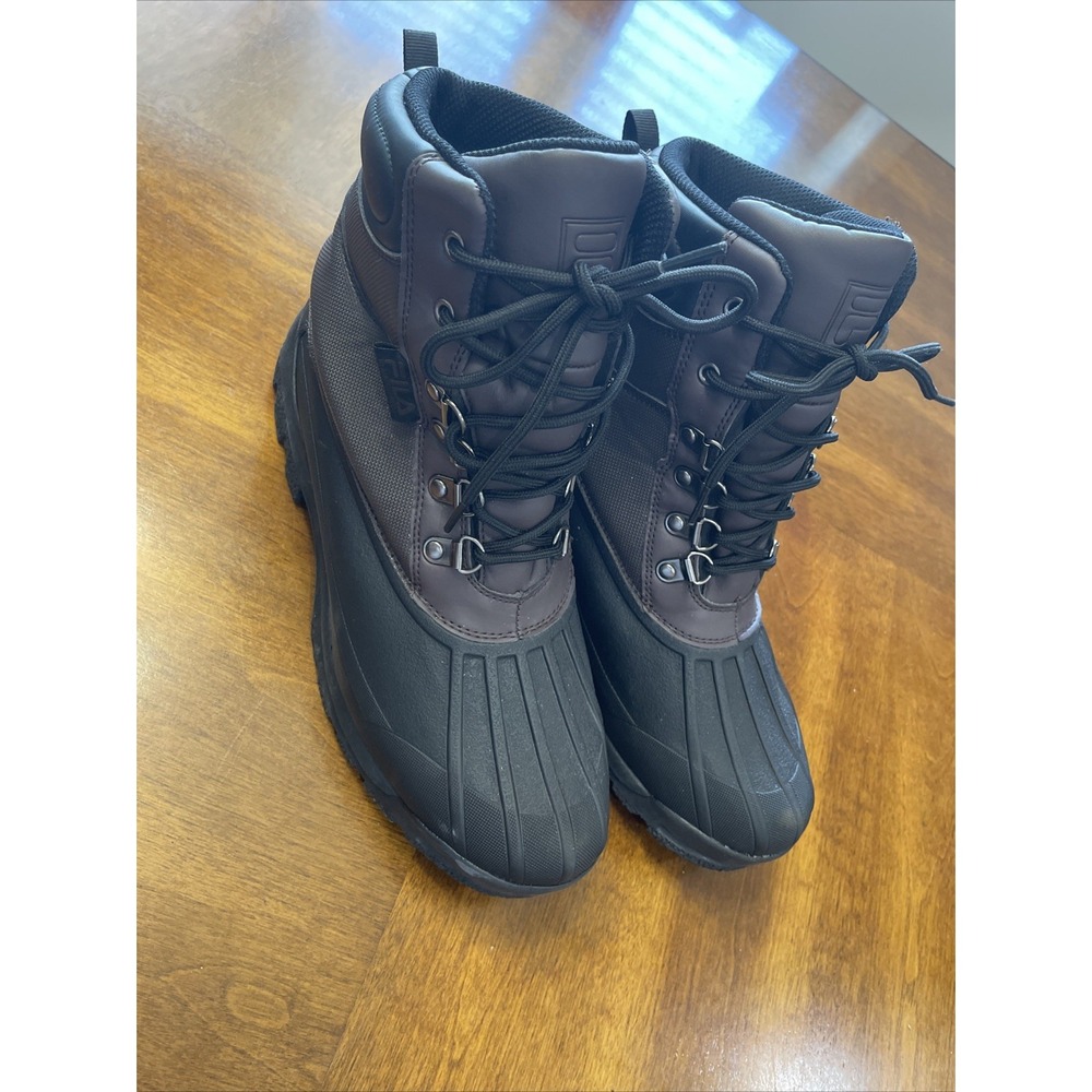 Fila Weather tech Extreme Black /brown‎ Lifestyle Duck Boots Men's 9.5